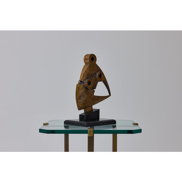 Giuseppe Pulvirenti, Abstract Sculpture, 1978, Bronze on Marble Base For Sale - Image 10 of 13