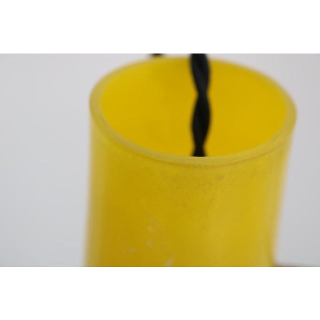 Italian Red, Yellow and Blue Glass Pendant Lights in the Style of Vitosi, 1960s, Set of 3 For Sale - Image 13 of 18