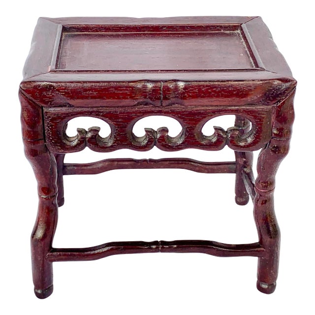 Vintage Small Tabletop Rosewood Stand For Sale