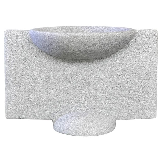 Hand Carved Marble Vase by Tom Von Kaenel For Sale