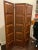 3 Panel Chessboard Design Room Divider with Leather Imprint over each chessboard pattern. Excellent condition with light...