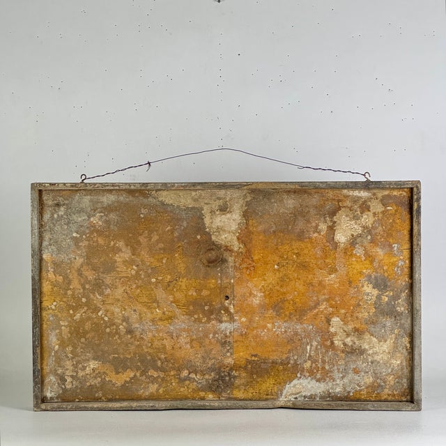 Antique Large Hand Painted Wood Trade Sign for Wallpaper Merchant For Sale - Image 10 of 11