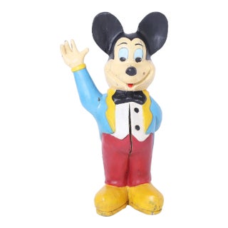 Mickey Mouse Vintage Wood Sculpture For Sale