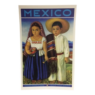 Authentic Mexican Children Travel Poster For Sale