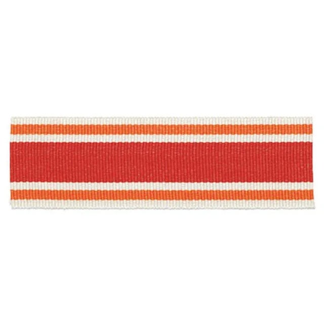 This summery striped flat woven braid has a colorful and casual look. Its five colorations complement Schumacher's Plein...