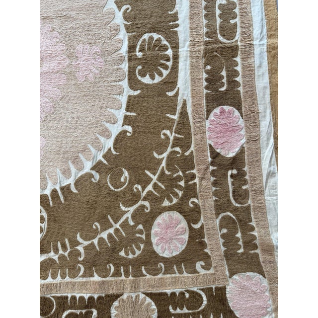 Mid-Century Modern Mid 20th Century Suzani Tablecloth From Asian For Sale - Image 3 of 10