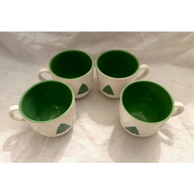 Vintage Set of 4 Starbucks Holiday Christmas Tree Mugs