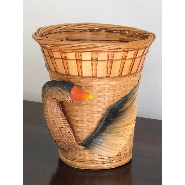 Black Vintage Chinese Black Swan Planter Basket For Sale - Image 8 of 13