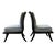 Mid-Century Modern Pair Mid-Century Modern/Art Deco Ebonized Lounge Chairs With Velvet Upholstery For Sale - Image 3 of 6