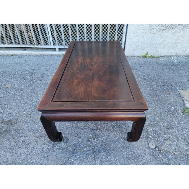 1970s Vintage Ming Style Rosewood Coffee Table. For Sale - Image 16 of 18