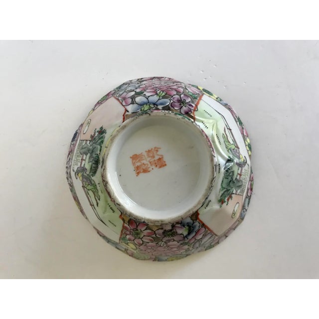 Mid 20th Century Vintage Chinese Famille Rose Porcelain Bowl For Sale - Image 5 of 7