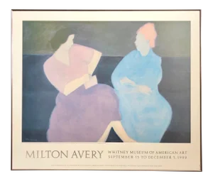 1982 Milton Avery Whitney Museum "Conversation" Framed Print