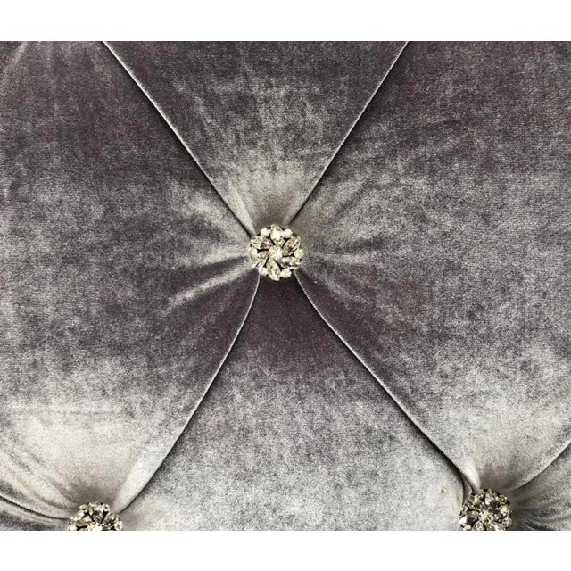 Custom California King French Tufted Bed with Rounded Footboard Chairish