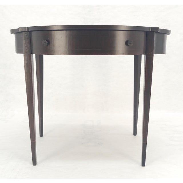 Flip Top Mahogany One Drawer Console Game Sofa Breakfast Top MINT For Sale - Image 13 of 18
