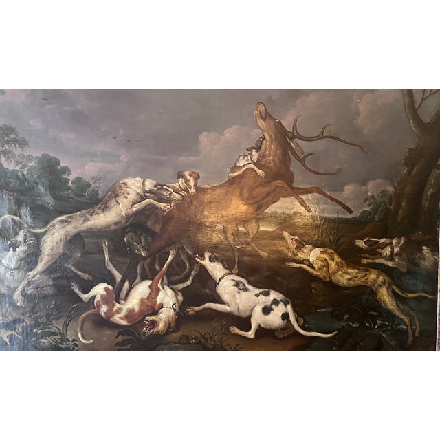 This is an original incredibly perfect duplicate oil painting of a Paul de Vos (Flemish 1600's) painting that hangs in...