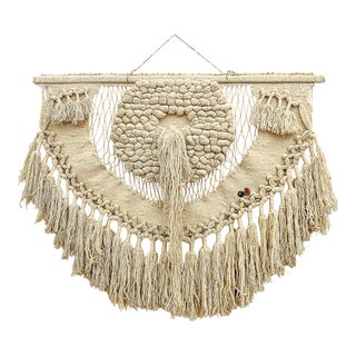 Large Fiber Art Wall Hanging by Don Freedman For Sale