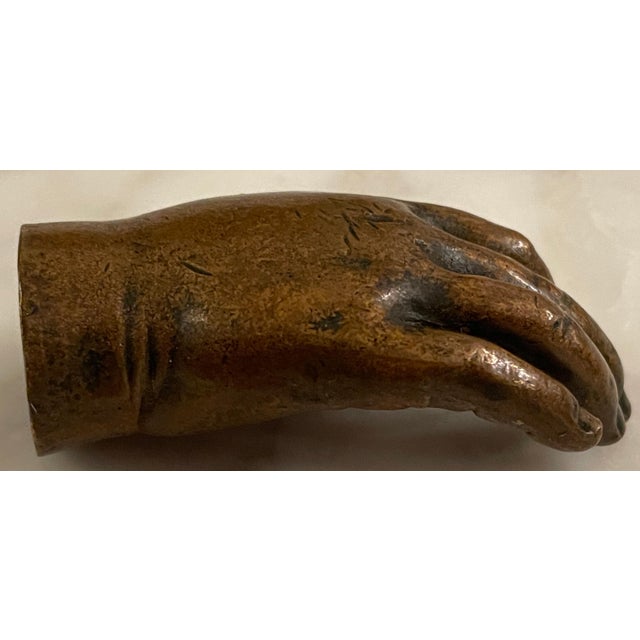 Metal 19th C. Bronze Anatomical/ Artists Model / Sculpture of a Hand, Signed 'Brooks For Sale - Image 7 of 12