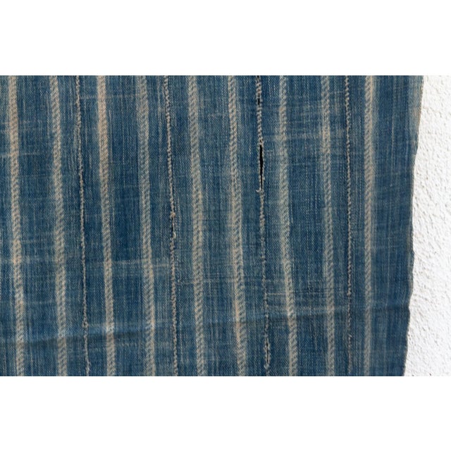 African Vintage Malinke African "Ancestral Lineage" Indigo Throw For Sale - Image 3 of 7