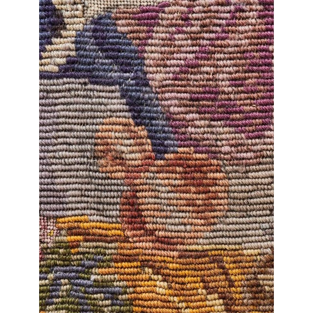 2000 - 2009 Hand-Woven Tapestry with Romantic Scene in Gilded Frame For Sale - Image 5 of 10