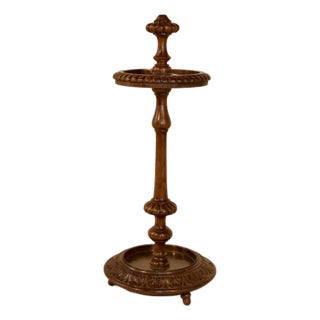 19th Century English Oak Umbrella Stand For Sale