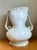 Vintage Monumental White Ceramic Double-Handled Vase For Sale - Image 9 of 12