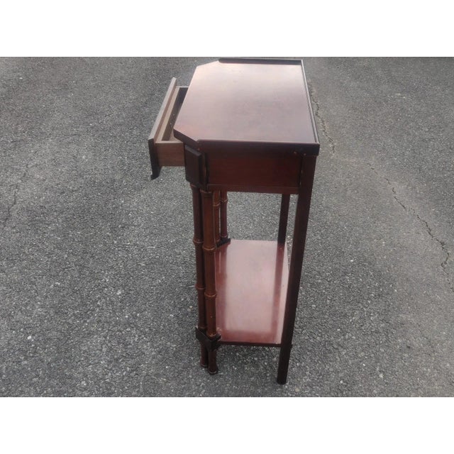 Ornamental & Decorative Materials Mid 20th Century Vintage Bombay Company Faux Bamboo Accent Table For Sale - Image 7 of 9