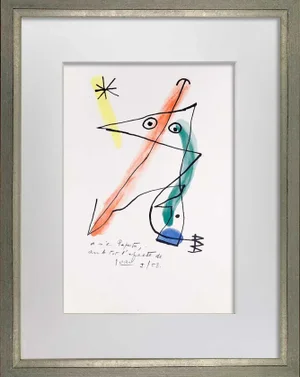 Joan Miro Original Lithograph Inscribed Dedication w/Cat.Ref C56