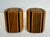 Wood 1970s Organic Modern Wood Salt & Pepper Shakers With Striped Inlay For Sale - Image 7 of 8