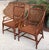 Chinoiserie Vintage Chinoiserie Rattan Bamboo Armchairs Woven Cane Seat & Backrest 1970s For Sale - Image 3 of 14