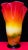 Cased Art Glass Multi-Color Sunburst Wavy Rimmed Vase For Sale In New York - Image 6 of 13