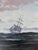 Seascape with Sailing Ship, Oil Painting, Framed For Sale - Image 6 of 15