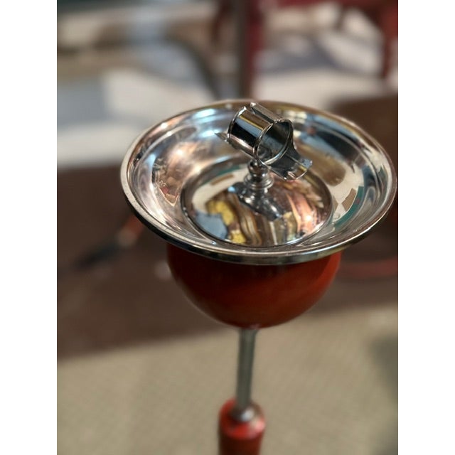 Chrome Belmet "Rollodor" Art Deco Rocking Smoking Stand, Chrome & Painted Metal, C. 1930s For Sale - Image 8 of 18
