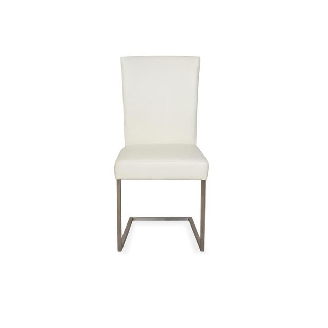 Cream Leather Chairs from Musterring, Set of 8 For Sale - Image 13 of 14