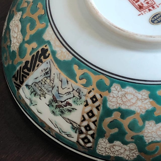 Ceramic Vintage Hand-Painted Japanese Porcelain Imari Bowl For Sale - Image 7 of 12