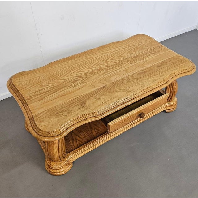 French Oak Coffee Table, 1970s For Sale - Image 3 of 18