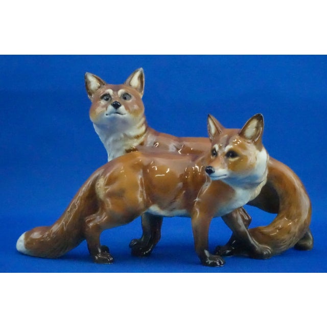 20th Century Red Foxes in Porcelain from Hutschenreuther, Germany For Sale - Image 12 of 18