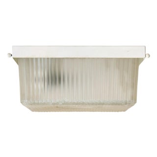 French Holophane Glass Flush Mount, 1950s - 2 Available For Sale