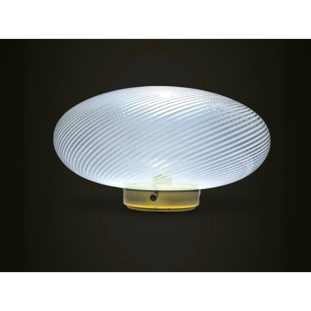 Murano Glass Ceiling Lamp with Swirl Work from Manifattura Di Murano, 1960s For Sale - Image 6 of 7
