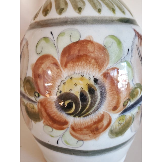 Large Vintage Hand Painted Mexican Jug For Sale - Image 4 of 7