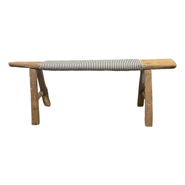 Late 20th Century Rustic Driftwood Bench For Sale
