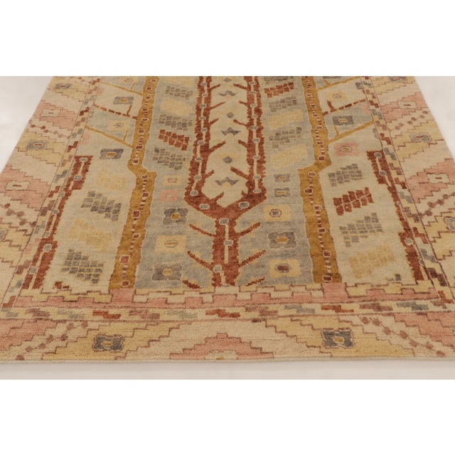 Rug & Kilim Contemporary Oushak Style Wool Rug in Beige & Brown, by Rug & Kilim, India For Sale - Image 4 of 10