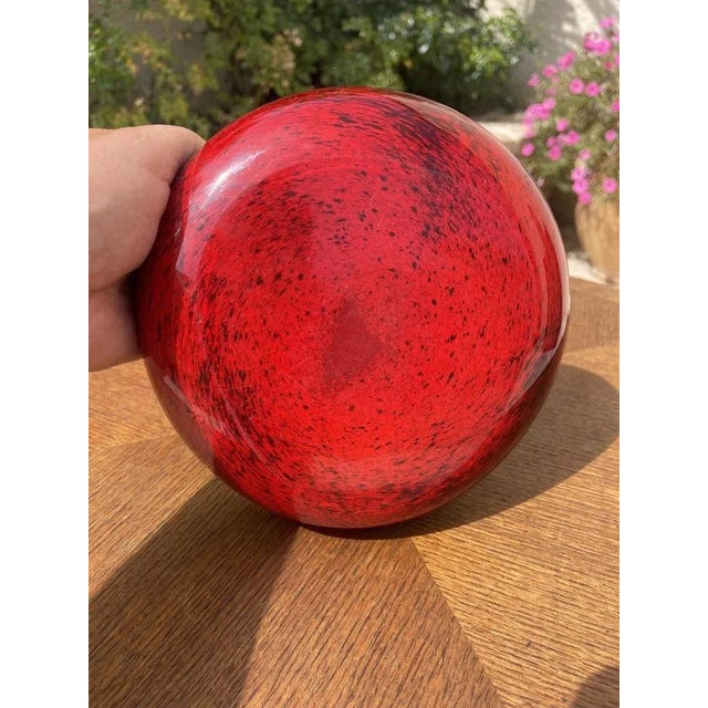 Art Deco Red Glass Cup from Legras For Sale - Image 10 of 12
