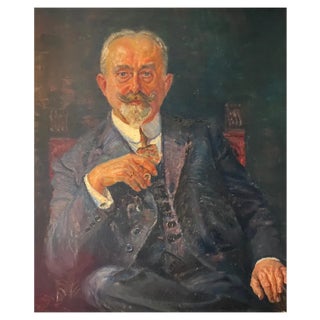 Hannes Fritz-München, Grandpa, Oil on Canvas, 1927 For Sale