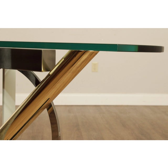 Gold Kaizo Oto For Design Institute of America Post Modern Mixed Metal Console Table For Sale - Image 8 of 13