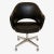 Saarinen Executive Armchair in Original Black Leather, Nickel Swivel Base For Sale - Image 9 of 9