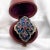 Magnificent 19th century ring styling a cross in 18 carat yellow gold (750 thousandths). It features natural rubies, rose-...