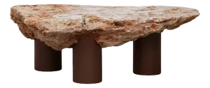 Meulière Stone Coffee Table by Frédéric Saulou