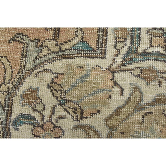 1980s Tabriz Rug 7’9” X 10’8” Pink Wool Vintage Distressed Hand-Knotted Carpet For Sale - Image 5 of 15