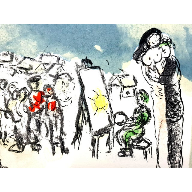 Early 21st Century Marc Chagall - Hommage à Julien Cain - Original Lithograph 1968 For Sale - Image 5 of 7