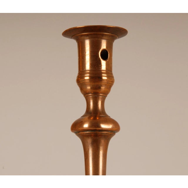 Queen Anne 18th Century Candlestick Vases with Bell Nozzle and Stepped Base, Set of 2 For Sale - Image 4 of 8
